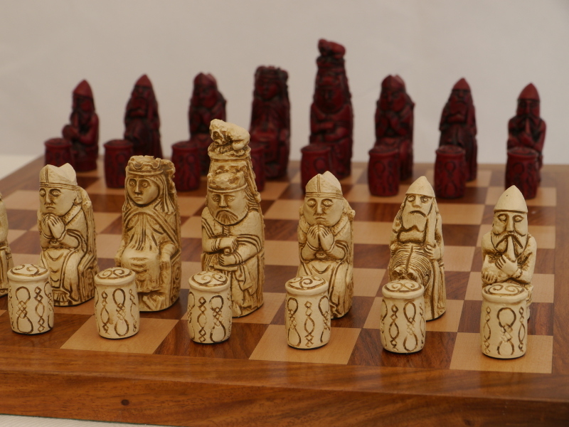 English & Scottish Crushed Stone Chess Pieces